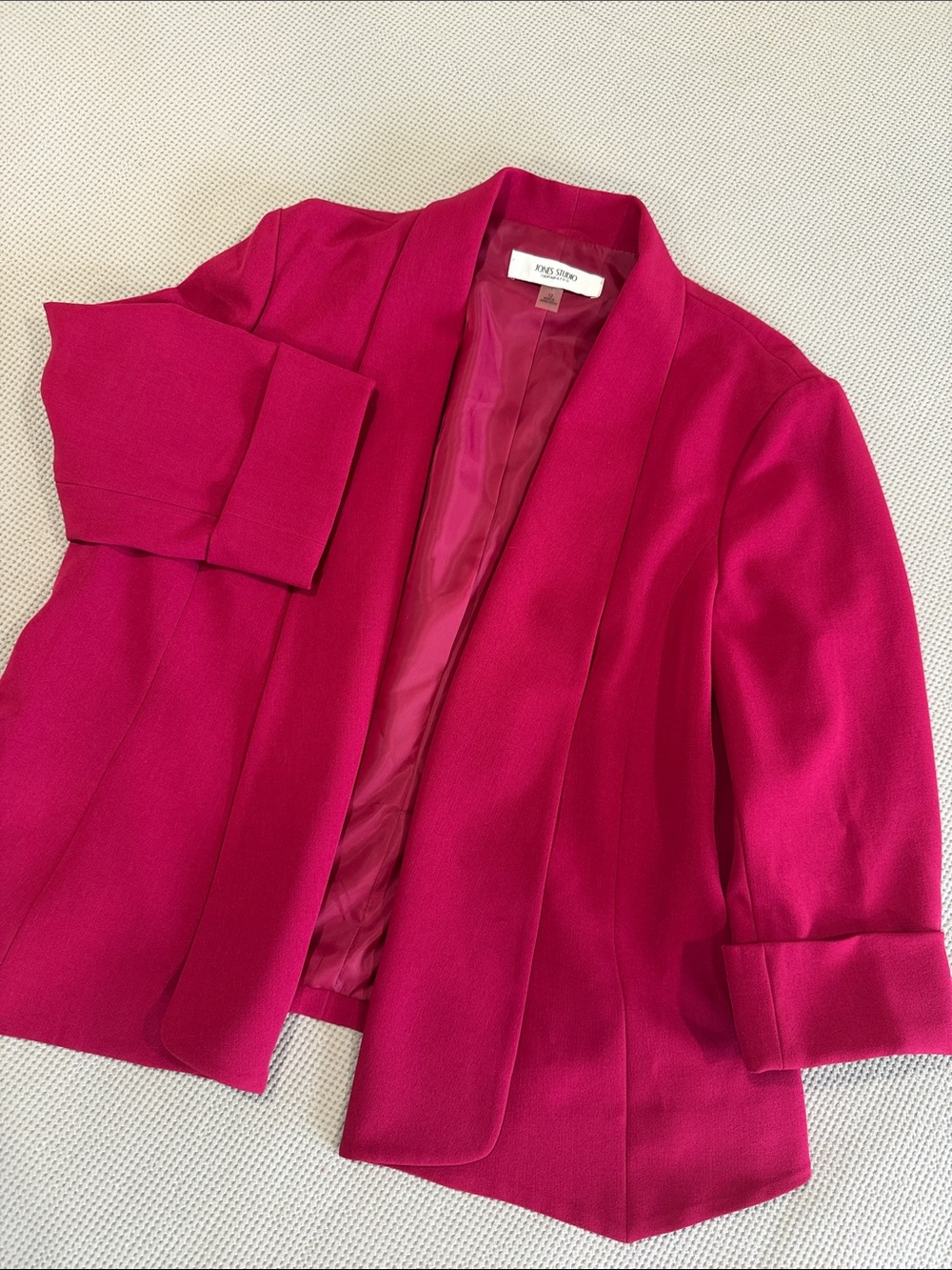 Jones Studio Bright Fuchsia Open-Front Blazer